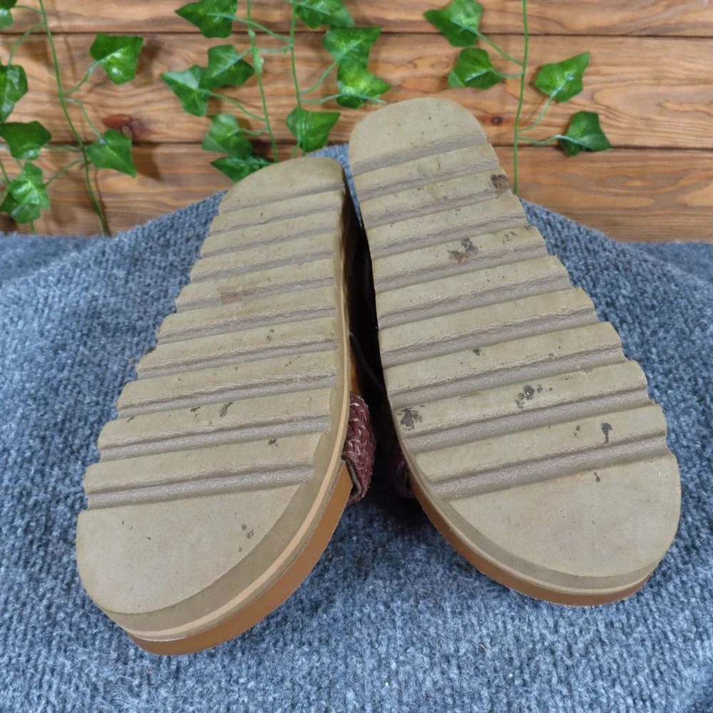 Reef Cushion Vista Hi Womens Platform Slide Sandals Size 9 Beach Brown Synthetic